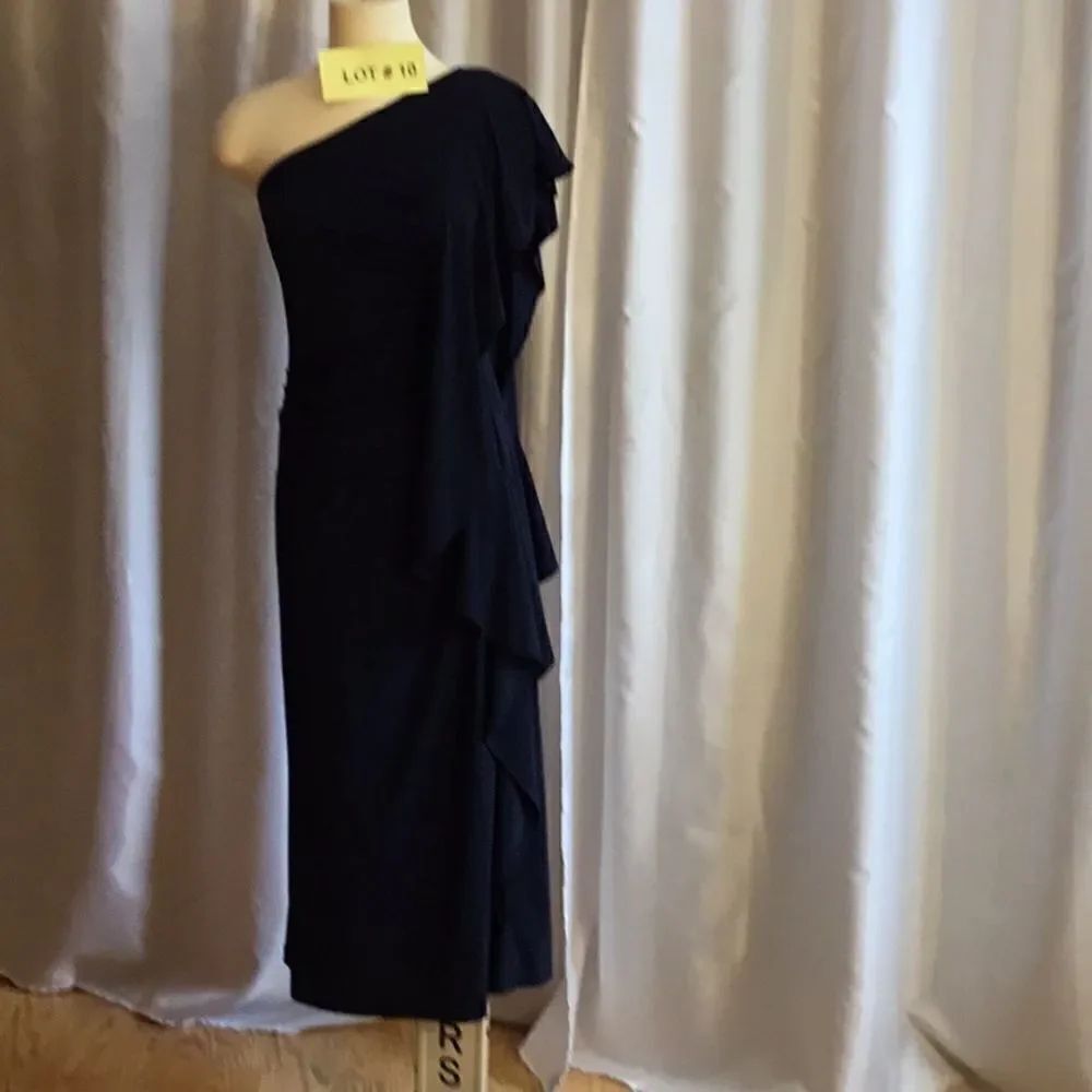 Royal blue 1 sleeve dress by ABS in small